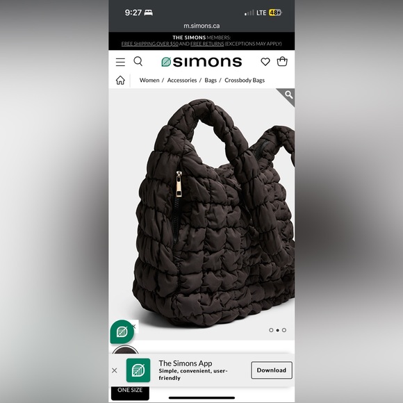 Simons Bubble Quilted Tote - Picture 4 of 4